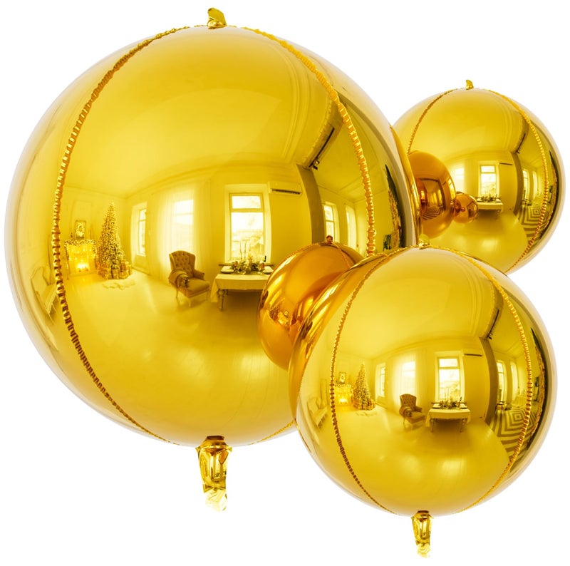Haolongfa Gold Foil Balloons, 14 Pcs Gold Mylar Balloons for Party Decorations, 22/18/10 Inch Large Foil Balloon for Birthday, Engagement, Graduations Balloon for Graduations Decorations 2025 - Image 1